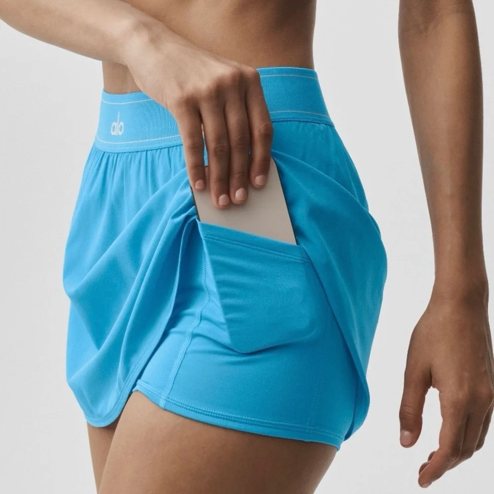 Alo Match Point Tennis Skirt NWT Azure Blue